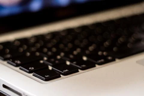 Selective focus shot of FN and CTRL buttons on the laptop keyboard Stock Photos