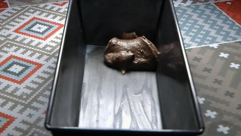 Selective focus shot of muffins baking. Stock Footage 86295931