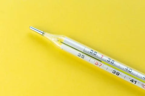 Selective focus, simple temperature thermometer Stock Photos