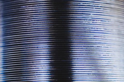 Selective focus on a sleeve of compact discs CD's used for storing electronic Foto stock