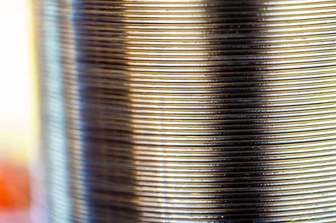 Selective focus on a sleeve of compact discs CD's used for storing electronic 스톡 사진