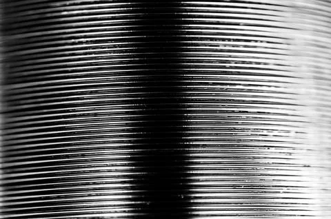 Selective focus on a sleeve of compact discs CD's used for storing electronic Foto stock