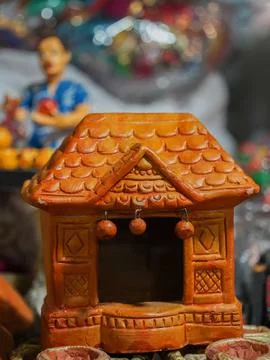 Selective focus on small home Stock Photos