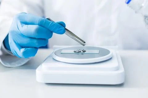 Selective focus of test samples Stock Photos