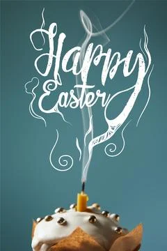 Selective focus traditional easter cake Stock Photos
