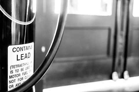 Selective focus on a warning sign stating Contains Lead Stock Photos