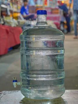 Selective focus on a water can Stock Photos