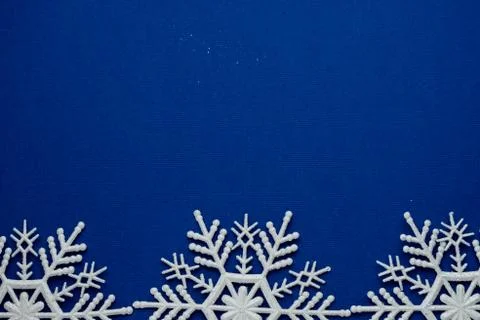 Selective focus, white decorative snowflake Stock Photos