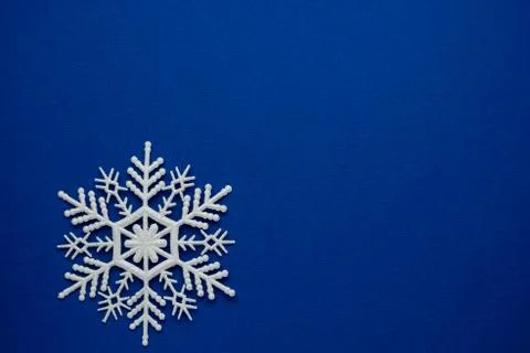 Selective focus, white decorative snowflake Stock Photos