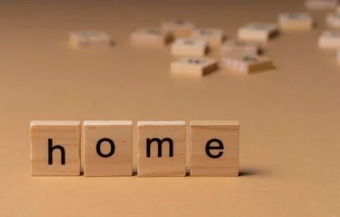 Selective focus. the word House, copyspace Stock Photos
