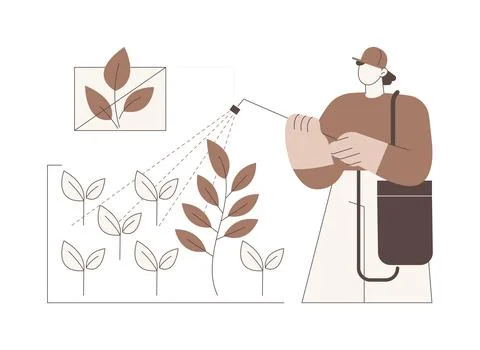 Selective herbicides isolated cartoon vector illustrations. Stock Illustration