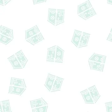 Selective interior demolition glyph seamless pattern Stock Illustration