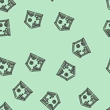 Selective interior demolition line seamless pattern Stock Illustration