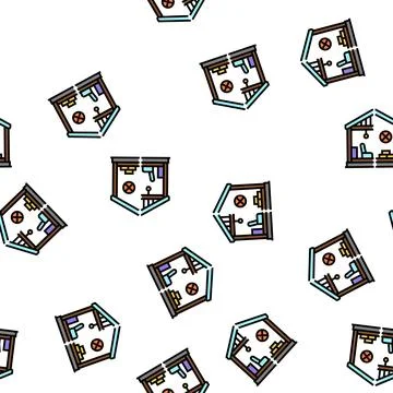 Selective interior demolition vector seamless pattern Stock Illustration