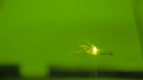 Selective laser melting: additive manufacturing metal 3D printer printing model Stock Footage 162137843