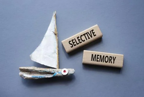 Selective Memory symbol. Concept word Selective Memory on wooden blocks. Beau Stock Photos