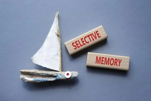 Selective Memory symbol. Concept word Selective Memory on wooden blocks. Be.. 写真素材