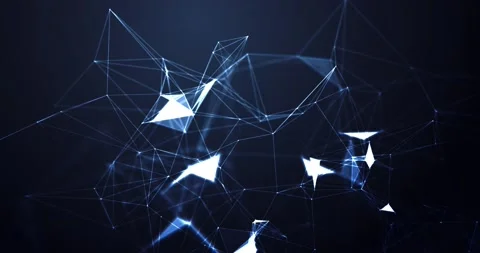 Selective Soft Focus. Abstract technological background with plexus lines Stock Footage 165201227