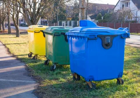 Selective waste bin Stock Photos