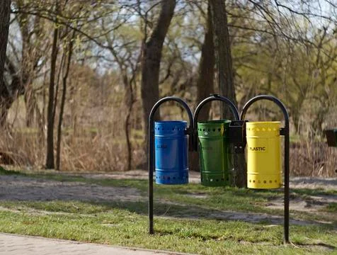 Selective waste bin Stock Photos