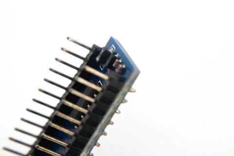 Selectively focus a capacitor embedded in a PCB circuit. This part is used fo Stock Photos