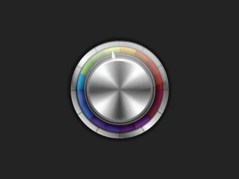 Selector button on dark background Stock Illustration