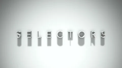 Selectors 3D title animation with shadows on a white background 스톡 동영상 297022848