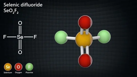 Selenic difluoride (SeO2F2). Seamless loop. Stock Footage 153973280