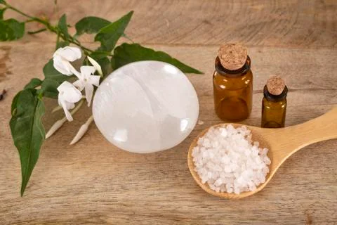 Selenite in studio Stock Photos