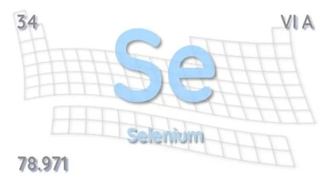 Selenium chemical element  physics and chemistry illustration backdrop Stock Illustration