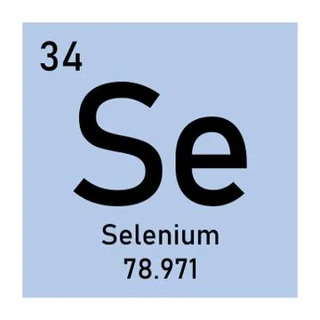 Selenium chemical symbol Stock Illustration
