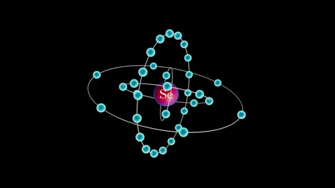 Selenium with electrons revolving around the atom 库存影片 271183504