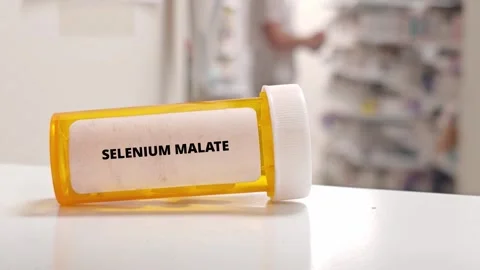 SELENIUM MALATE selenium trace mineral supplement for antioxidant and thyroid Stock Footage 339105693