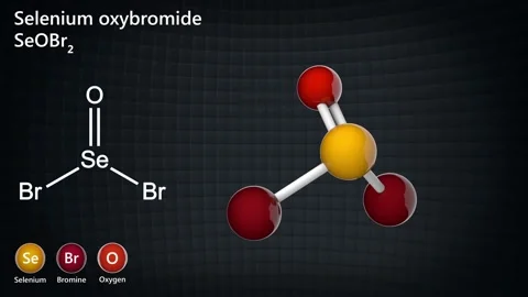 Selenium oxybromide (SeOBr2). Seamless loop. Stock Footage 153973323
