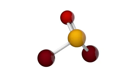 Selenium oxybromide (SeOBr2). Seamless loop. White background Stock Footage 153973350