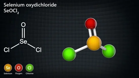 Selenium oxydichloride (SeOCl2).  Seamless loop. Stock Footage 153973386