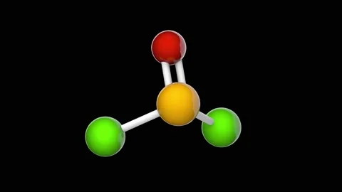 Selenium oxydichloride (SeOCl2).  Seamless loop. RGB + Alpha channel. Stock Footage 153973389