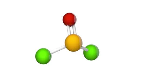 Selenium oxydichloride (SeOCl2).  Seamless loop. White background Stock Footage 153973405