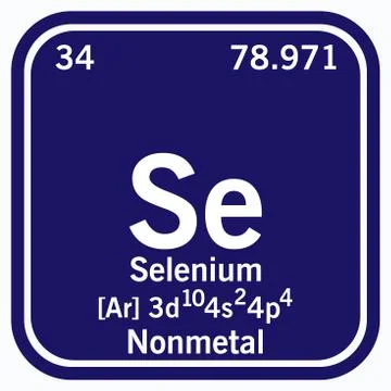 Selenium Periodic Table of the Elements Vector illustration eps 10 Illustrazione stock
