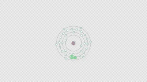 Selenium Se Bohr Atom Model Clean No Text Animation Video Overlay Alpha 4K 스톡 동영상 339370040