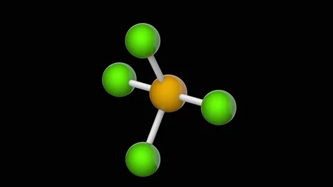 Selenium tetrachloride (SeCl4). Seamless loop. RGB + Alpha channel. Stock Footage 153973203
