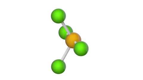 Selenium tetrachloride (SeCl4). Seamless loop. White background Stock Footage 153973212