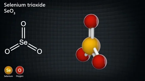 Selenium trioxide (SeO3). Seamless loop. Video stock 153973308