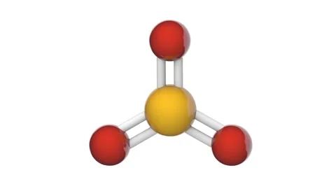 Selenium trioxide (SeO3). Seamless loop. White background Stock Footage 153973318