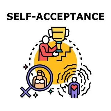 Self acceptance concept in vector illustration Stock Illustration