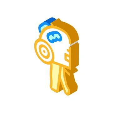 Self-adhesive marker gun isometric icon vector illustration Stock Illustration