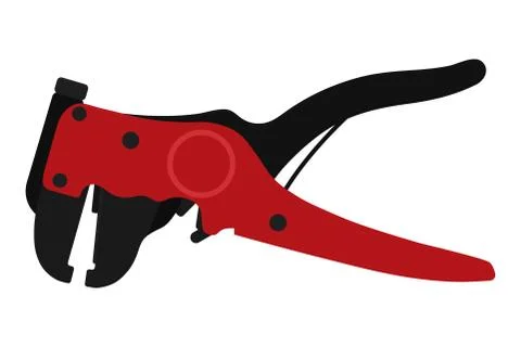 Self-adjusting wire ?utting and stripping tool vector flat illustration Stock Illustration