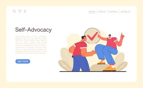 Self Advocacy concept. Flat vector illustration Stock Illustration