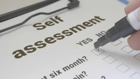 Self assessment form Stock Footage 92056645