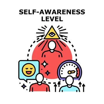 Self awareness level development and personal growth Stock Illustration